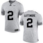 NCAA Ohio State Buckeyes Men's #2 Marshon Lattimore Gray Nike Football College Jersey OFP4745RB